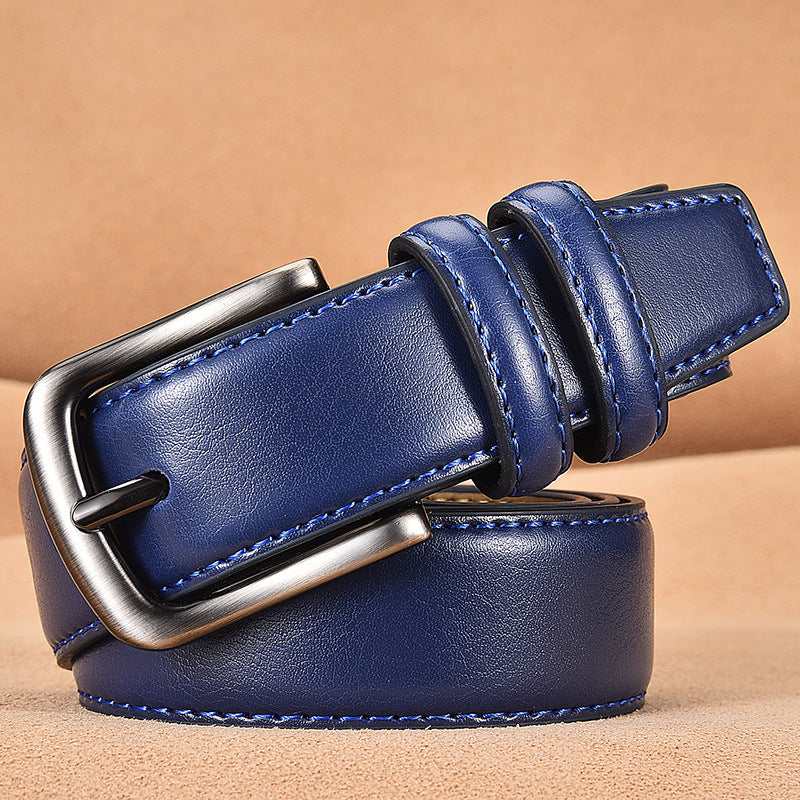 Men's Leather Business Casual Pin Buckle Embossing Belts