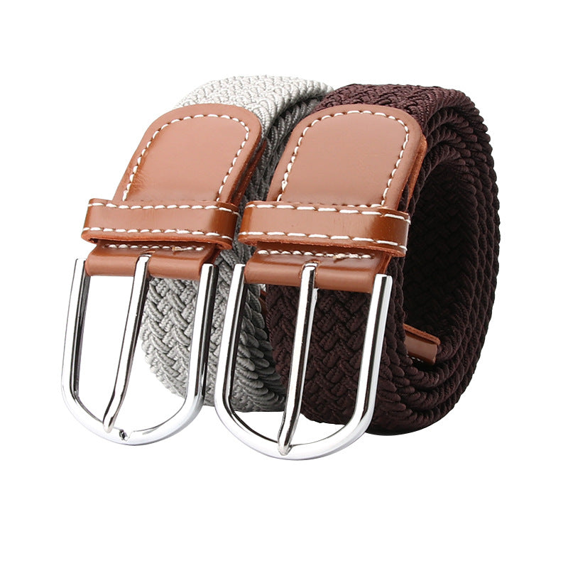 Women's & Men's Elastic Woven Canvas Casual Pin Buckle Belts