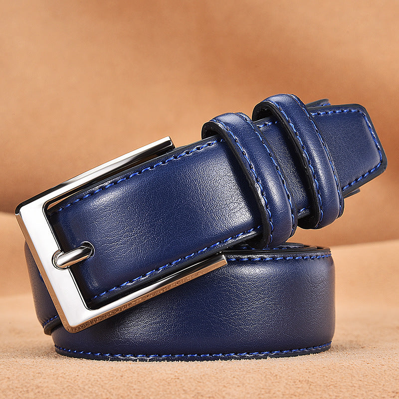 Men's Business Casual Pin Buckle Genuine Leather Belts