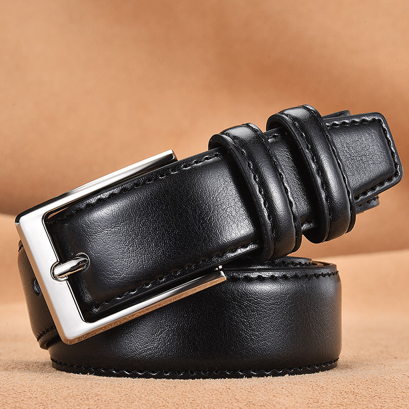 Men's Business Casual Pin Buckle Genuine Leather Belts