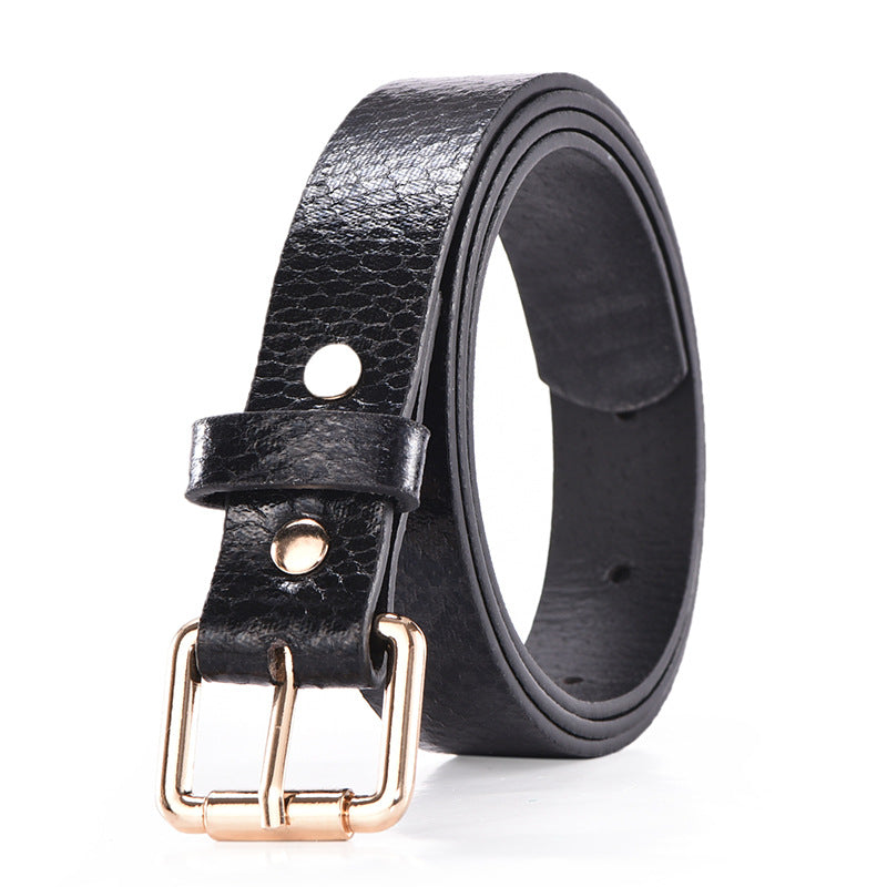 Women's Korean Style Fashion Snake Pattern Width Belts