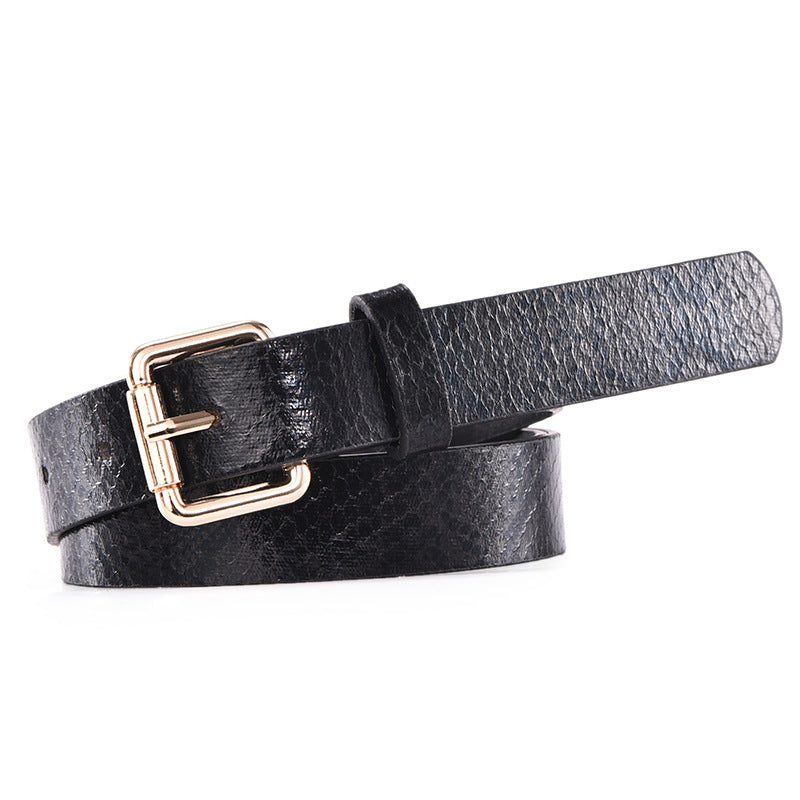 Women's Korean Style Fashion Snake Pattern Width Belts