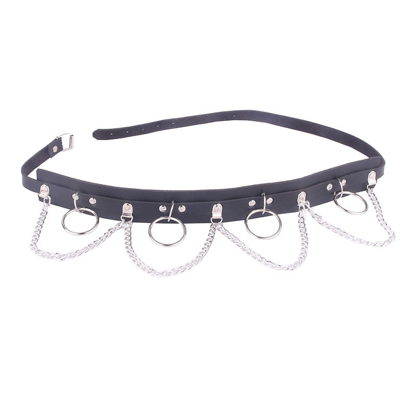 Decorative Belly Band Exaggerated Wide Chain Belts