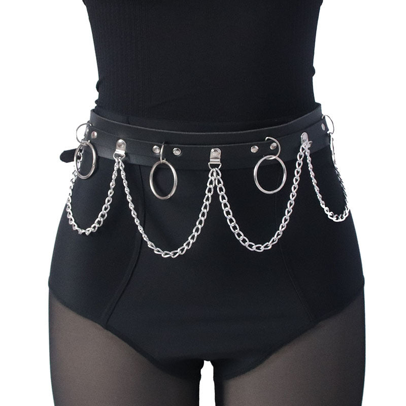 Decorative Belly Band Exaggerated Wide Chain Belts