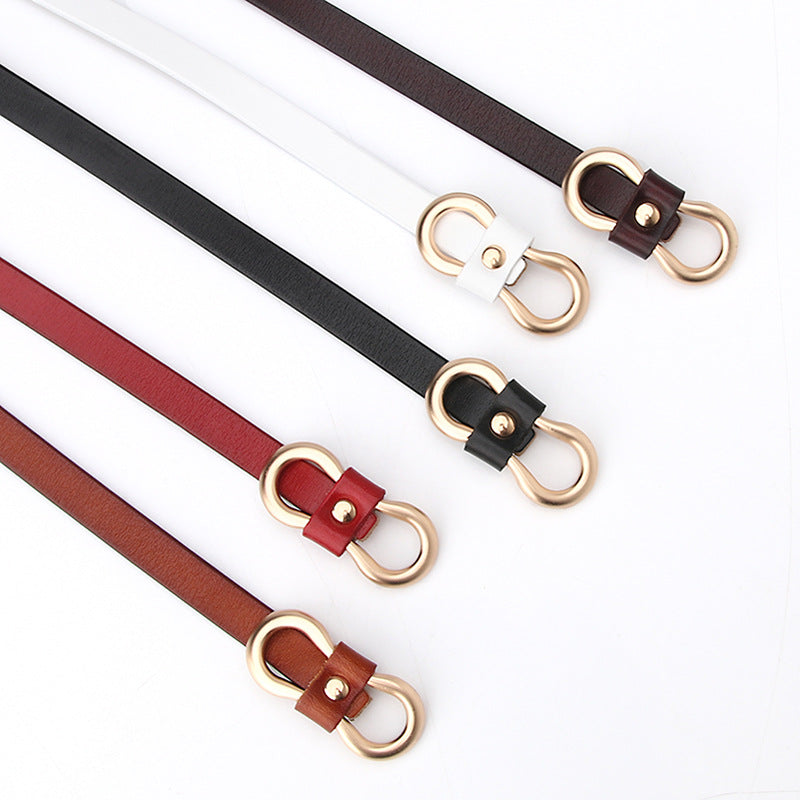 Women's Leather Fashionable Sweater Dress Decoration Jeans Belts