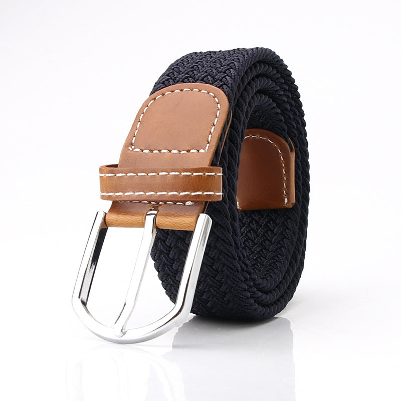 Women's & Men's Elastic Woven Canvas Casual Pin Buckle Belts