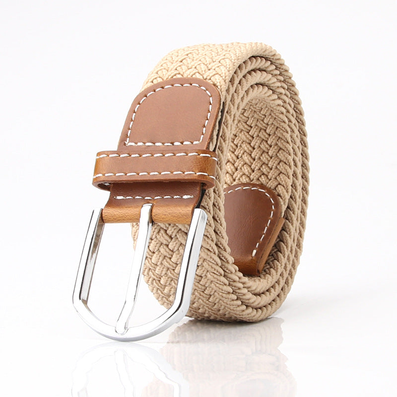 Women's & Men's Elastic Woven Canvas Casual Pin Buckle Belts