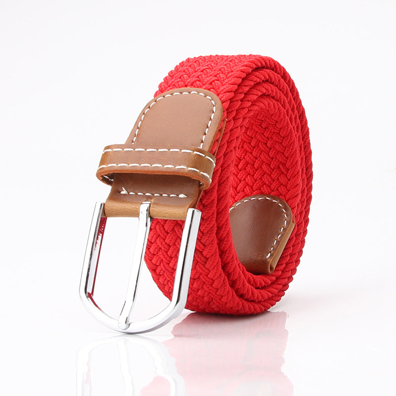 Women's & Men's Elastic Woven Canvas Casual Pin Buckle Belts