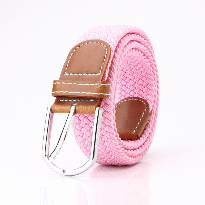 Women's & Men's Elastic Woven Canvas Casual Pin Buckle Belts