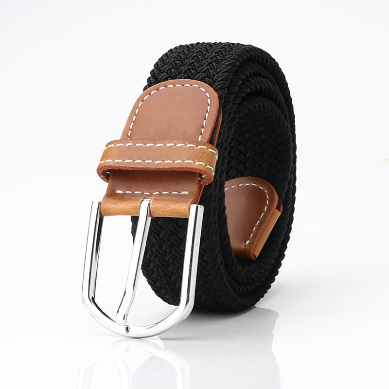 Women's & Men's Elastic Woven Canvas Casual Pin Buckle Belts