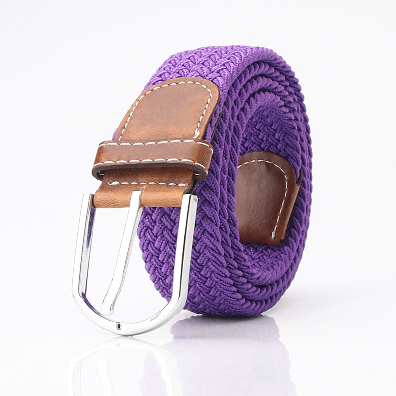 Women's & Men's Elastic Woven Canvas Casual Pin Buckle Belts