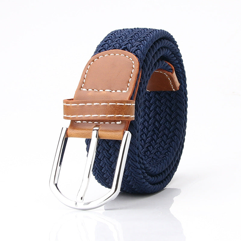 Women's & Men's Elastic Woven Canvas Casual Pin Buckle Belts