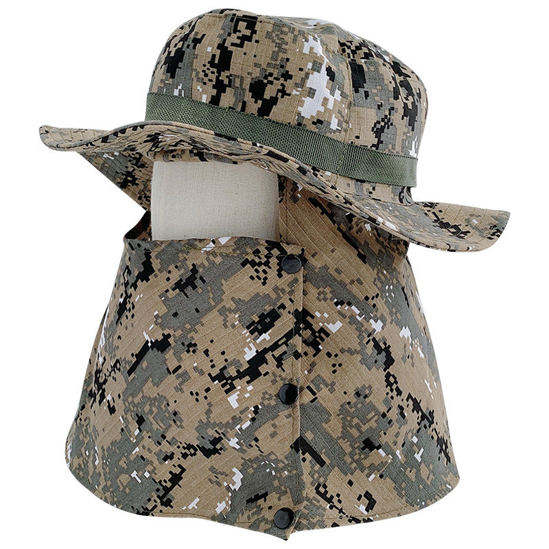 Men's Hat Summer Sun Fishing Camouflage Windproof Hats & Caps