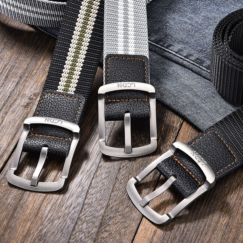 Men's Jeans With Versatile Korean Style Black Belts