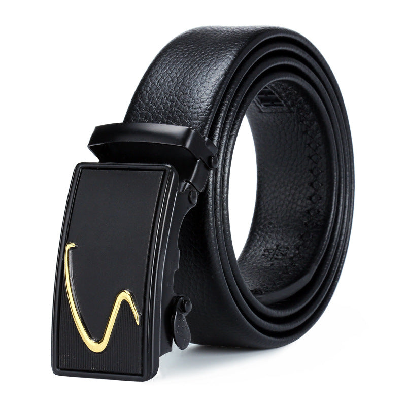 Men's Black Sports Car Bales Catch Edging Belts