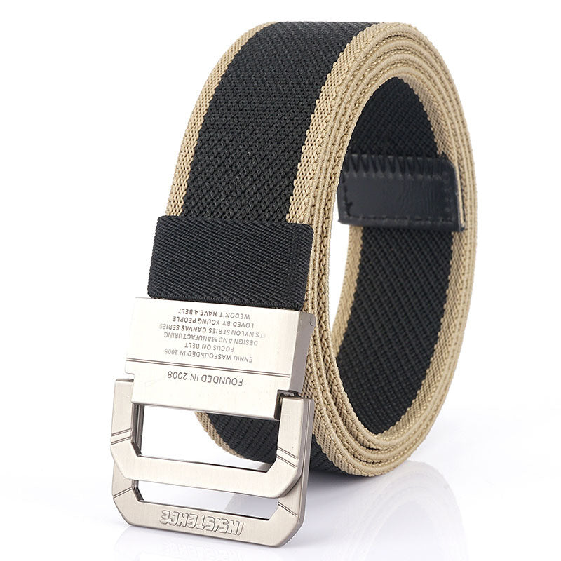 Men's Trendy Green Weaving Outdoor Sports Elastic Belts