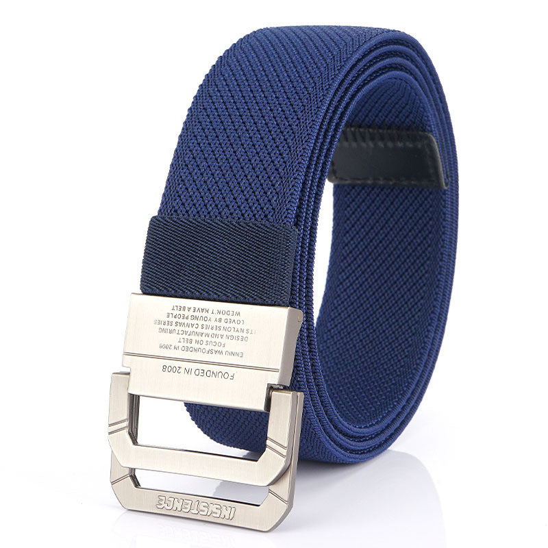 Men's Trendy Green Weaving Outdoor Sports Elastic Belts