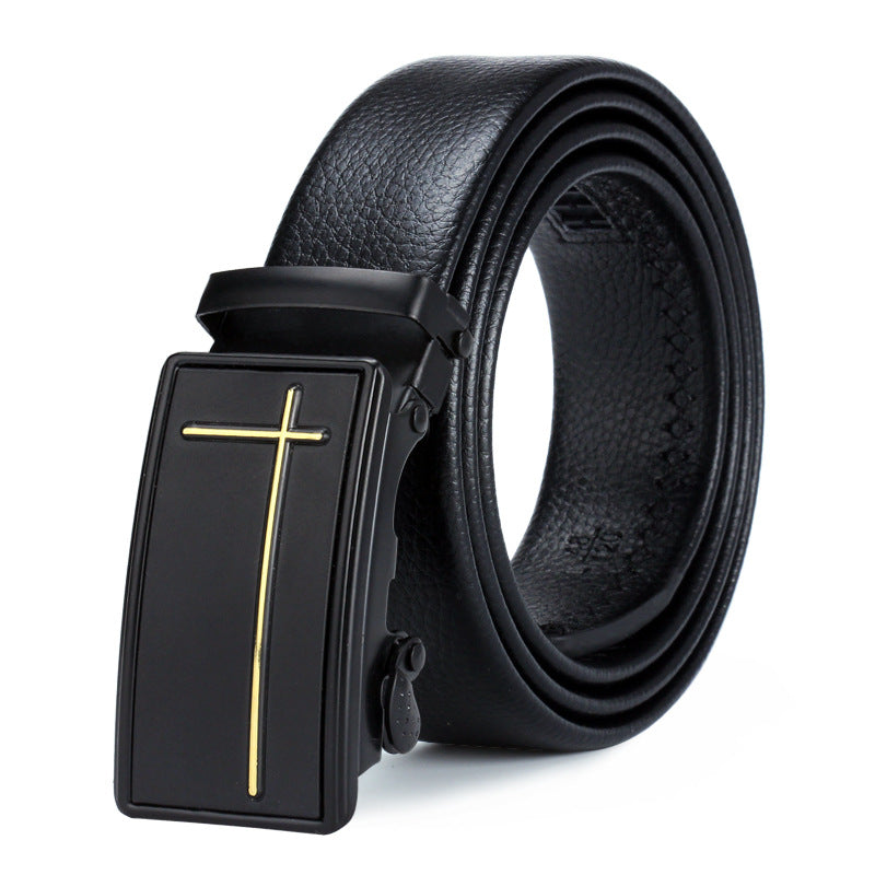 Men's Black Sports Car Bales Catch Edging Belts