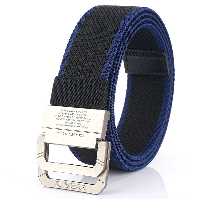 Men's Trendy Green Weaving Outdoor Sports Elastic Belts