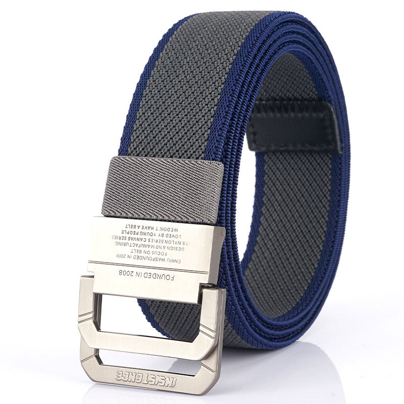 Men's Trendy Green Weaving Outdoor Sports Elastic Belts