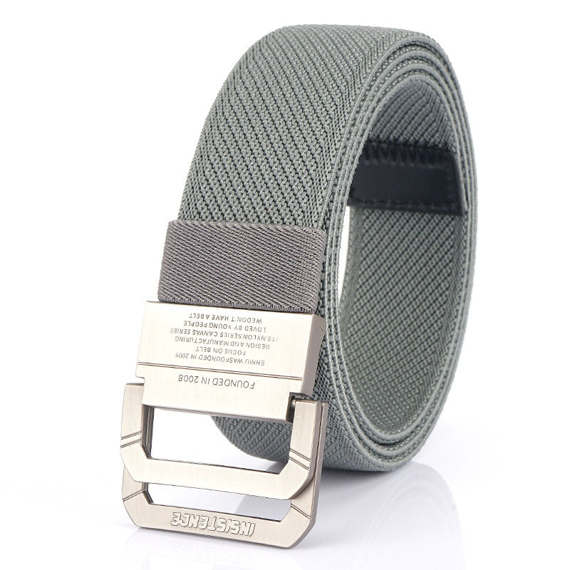 Men's Trendy Green Weaving Outdoor Sports Elastic Belts