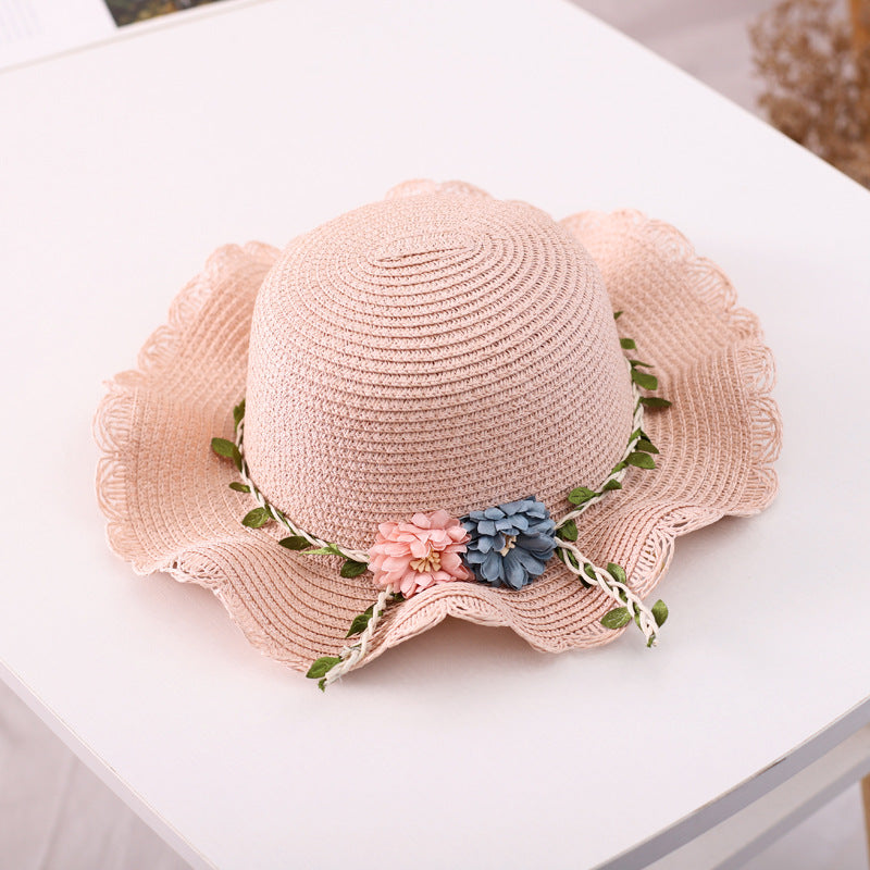 Children's Straw Hat Bag Set Seaside Beach Kids' Headwear