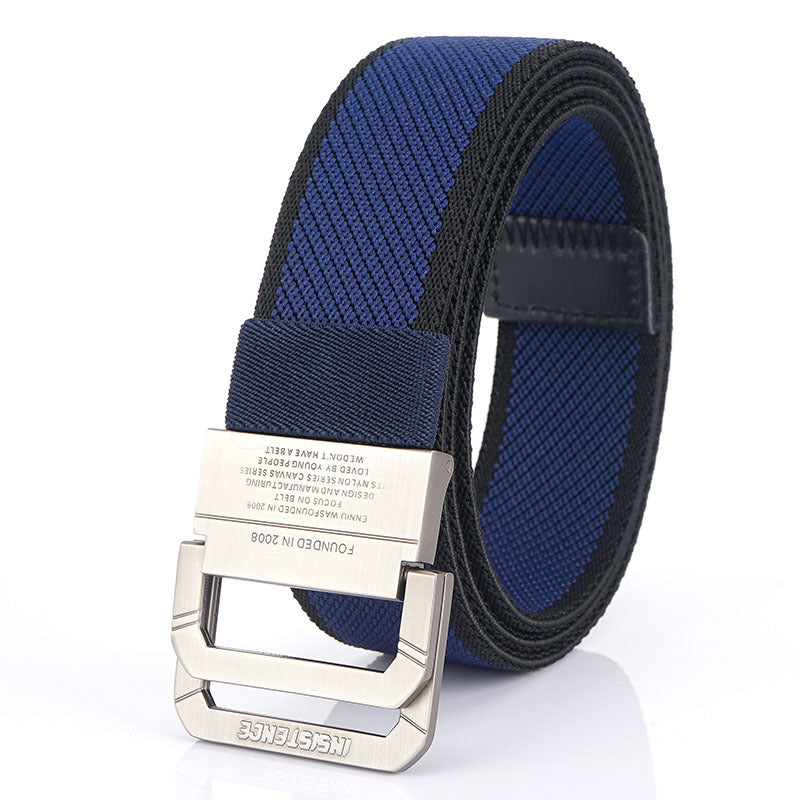 Men's Trendy Green Weaving Outdoor Sports Elastic Belts