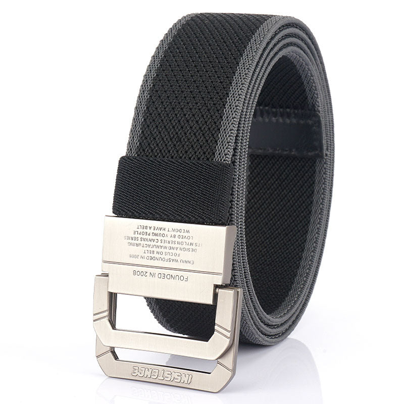 Men's Trendy Green Weaving Outdoor Sports Elastic Belts