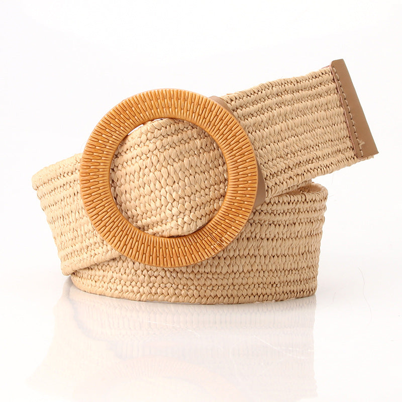 Women's Mori Cotton Linen Elastic Woven Dress Belts