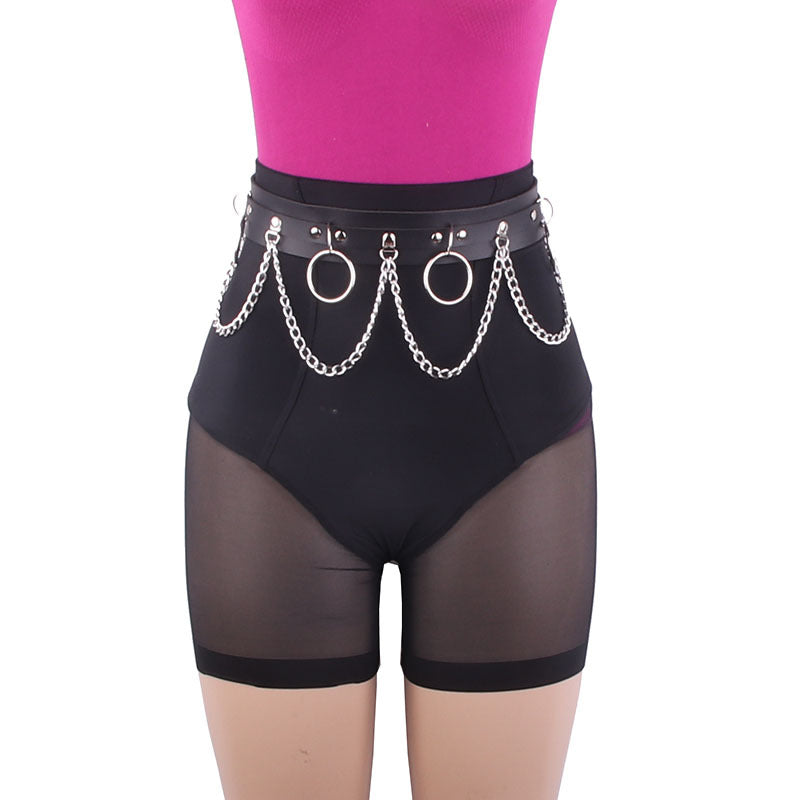 Decorative Belly Band Exaggerated Wide Chain Belts