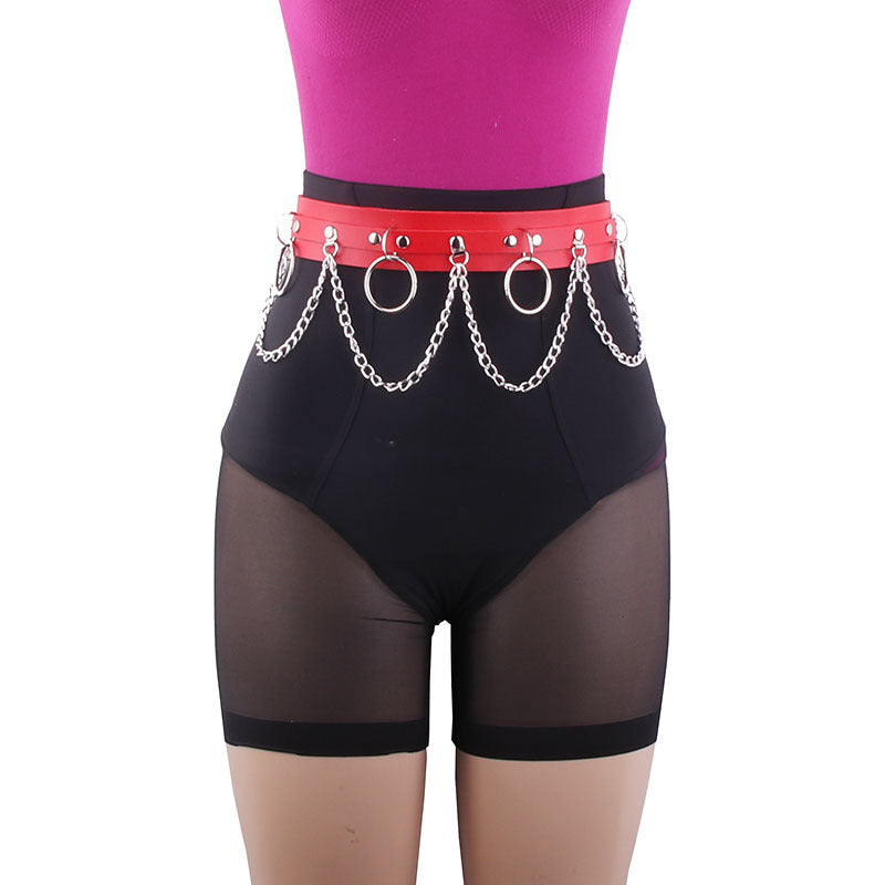 Decorative Belly Band Exaggerated Wide Chain Belts