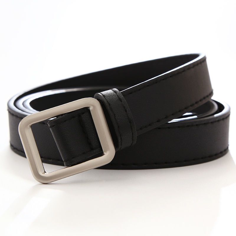 Women's Square Buckle Casual Retro Fashion Thin Belts