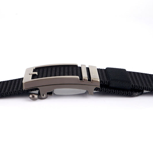 Men's Automatic Buckle Green Canvas Nylon Casual Versatile Belts