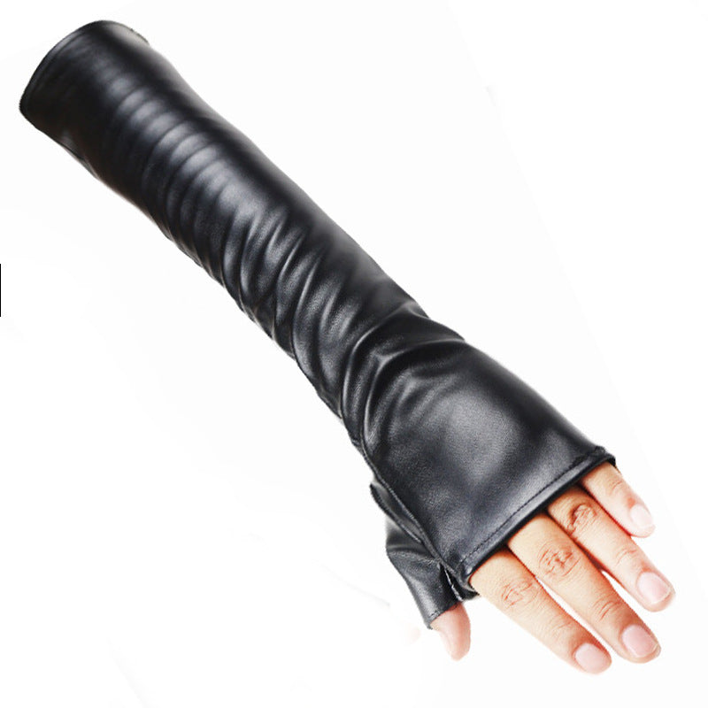 Women's Leather Extended Touch Screen Willow Ding Gloves