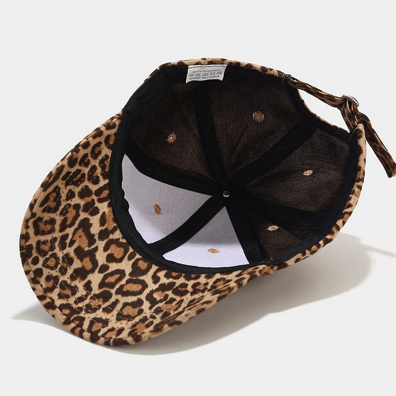 Women's Casual Leopard Print Peaked Summer Outdoor Hats & Caps