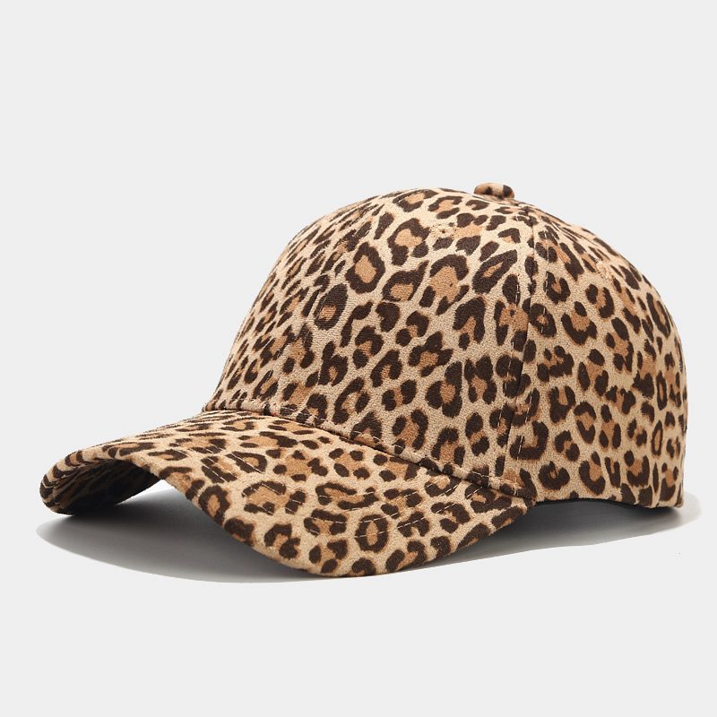 Women's Casual Leopard Print Peaked Summer Outdoor Hats & Caps