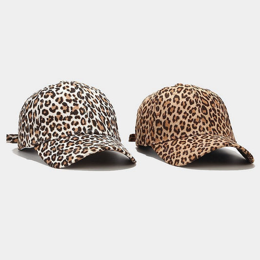 Women's Casual Leopard Print Peaked Summer Outdoor Hats & Caps