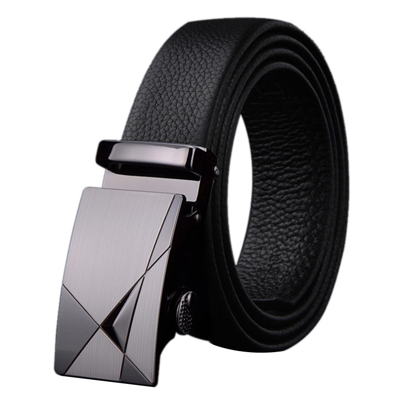 Men's Leather Genuine Automatic Buckle Casual Cowhide Belts