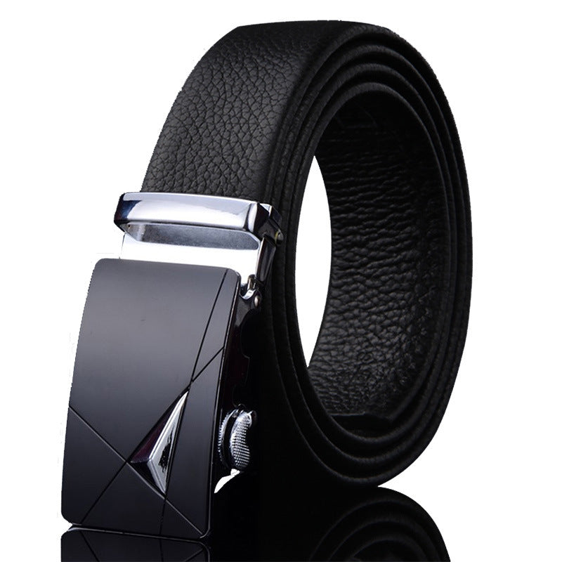 Men's Leather Genuine Automatic Buckle Casual Cowhide Belts