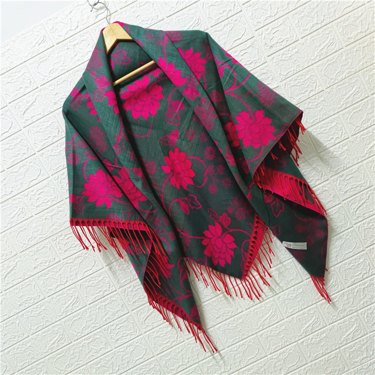 Women's Style Large Kerchief Shawl Warm Travel Scarfs