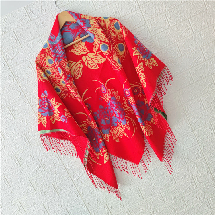 Women's Style Large Kerchief Shawl Warm Travel Scarfs