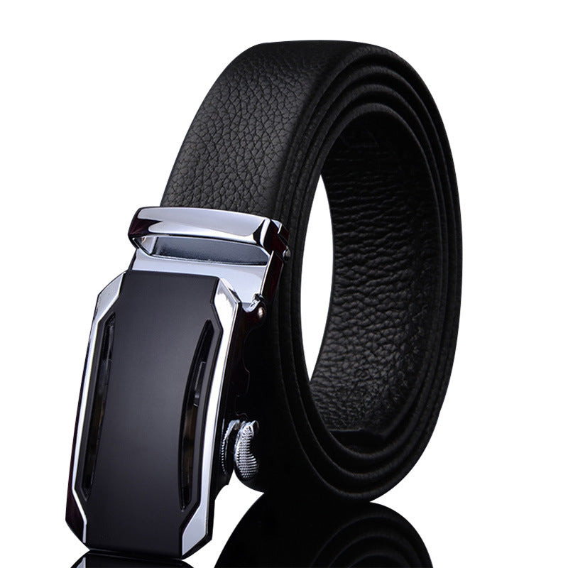 Men's Leather Genuine Automatic Buckle Casual Cowhide Belts