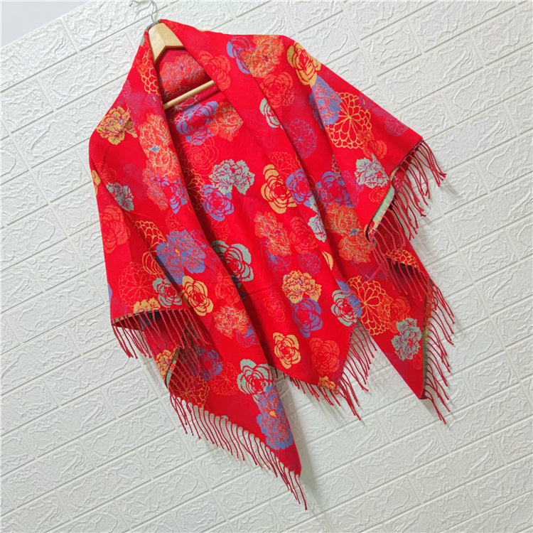 Women's Style Large Kerchief Shawl Warm Travel Scarfs