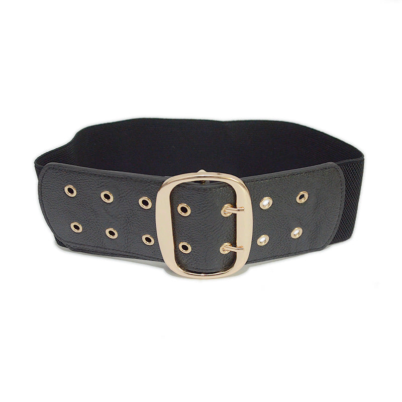 Women's Fashion Decorative Atmosphere Punk Perforated Breathable Waist Seal Belts