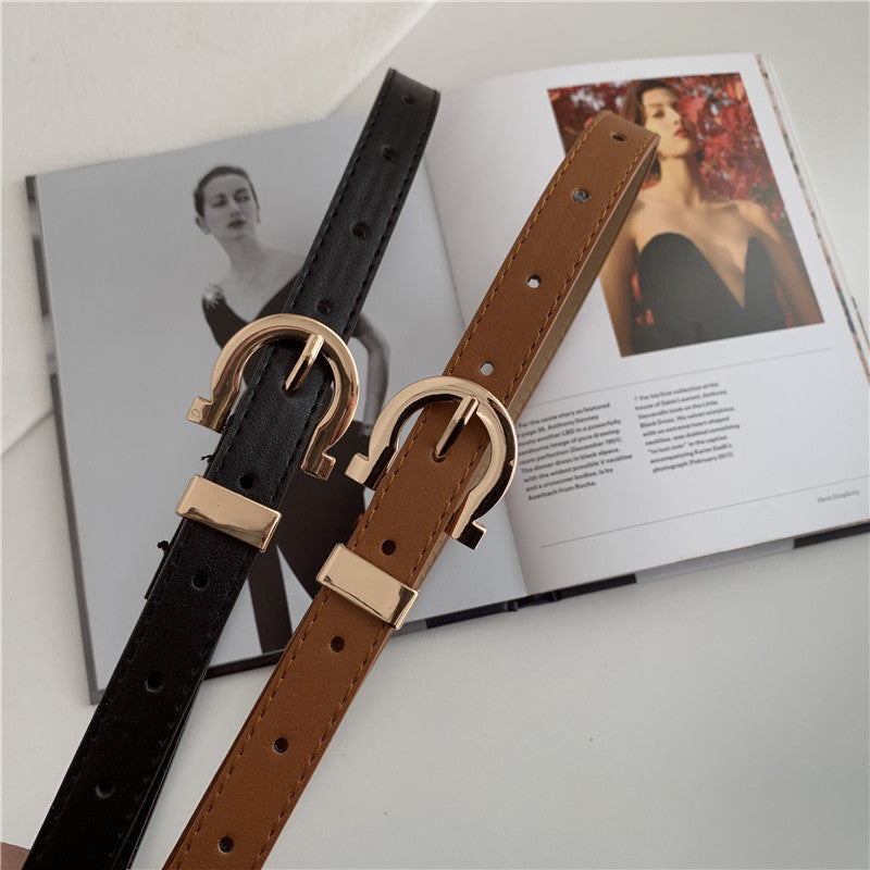 Women's Fashion Personality Trend Decoration Thin Simple Belts