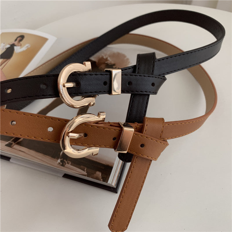 Women's Fashion Personality Trend Decoration Thin Simple Belts