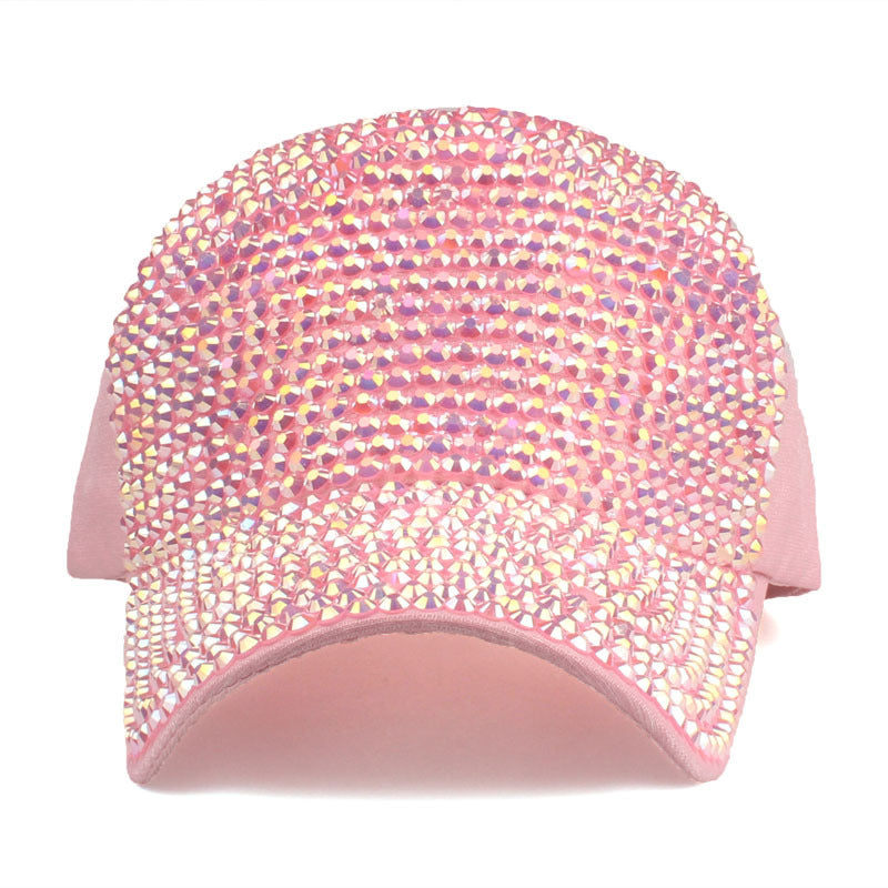 Women's Style Fashion Full Diamond Mesh Baseball Hats & Caps