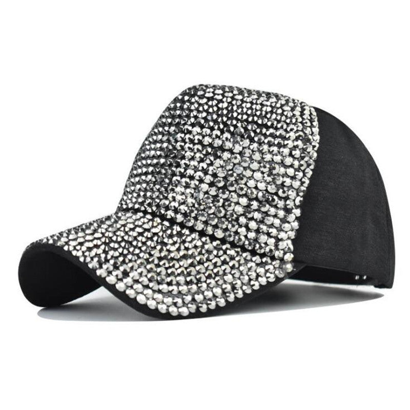 Women's Style Fashion Full Diamond Mesh Baseball Hats & Caps