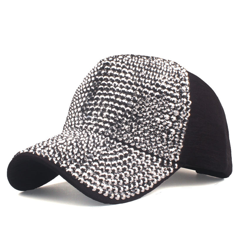 Women's Style Fashion Full Diamond Mesh Baseball Hats & Caps