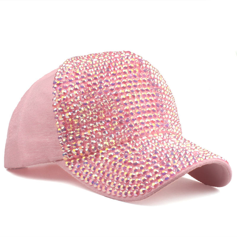 Women's Style Fashion Full Diamond Mesh Baseball Hats & Caps